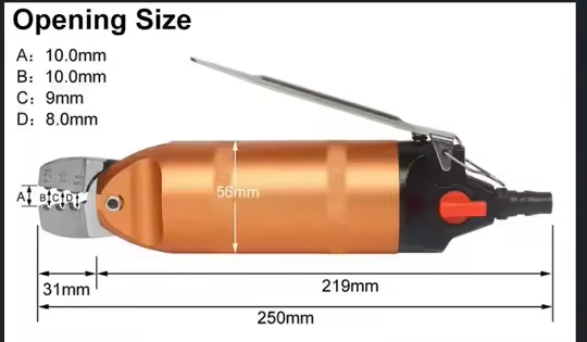 Tagliafili universali multifunzionali Tronchesi Spellatura Pinze per elettricisti Pinza ad aria Set da taglio pneumatico Taglio metallico Aria