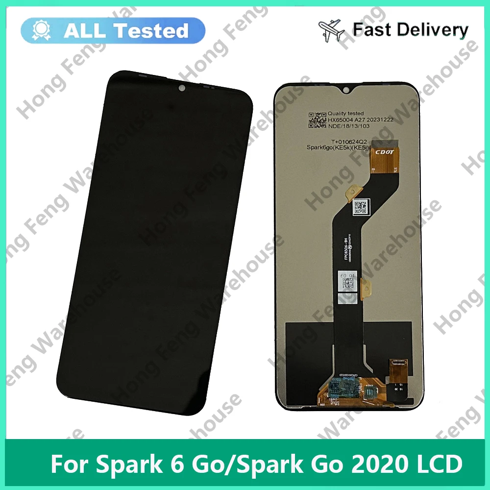 

6.52" Tested For Tecno Spark 6 GO LCD KE5J KE5K KE5 LCD Display Touch Screen Digitizer For Spark GO 2020 KE5S lcd Sensor Parts