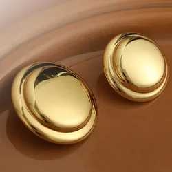 10pcs Bright Gold Color Buttons 15/20/25mm Round Solid Metal Shank Buttons Clothing Decorative Buttons