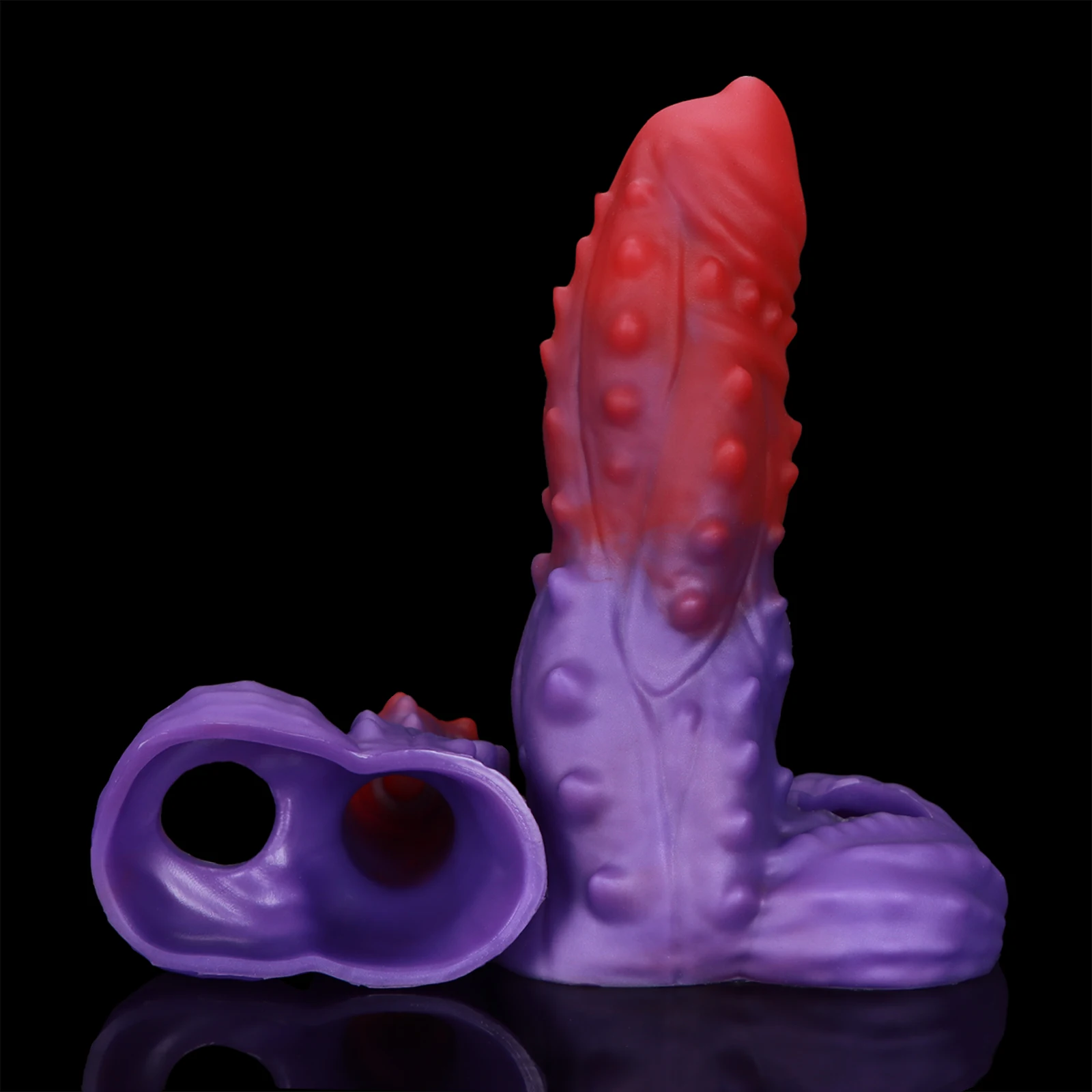Penis Ring Male Realistic Penis Sleeve Extender Cock Sleeve Dick Enlargement Delay Ejaculation Cock Ring Reusable Condom Sex Toy view 2