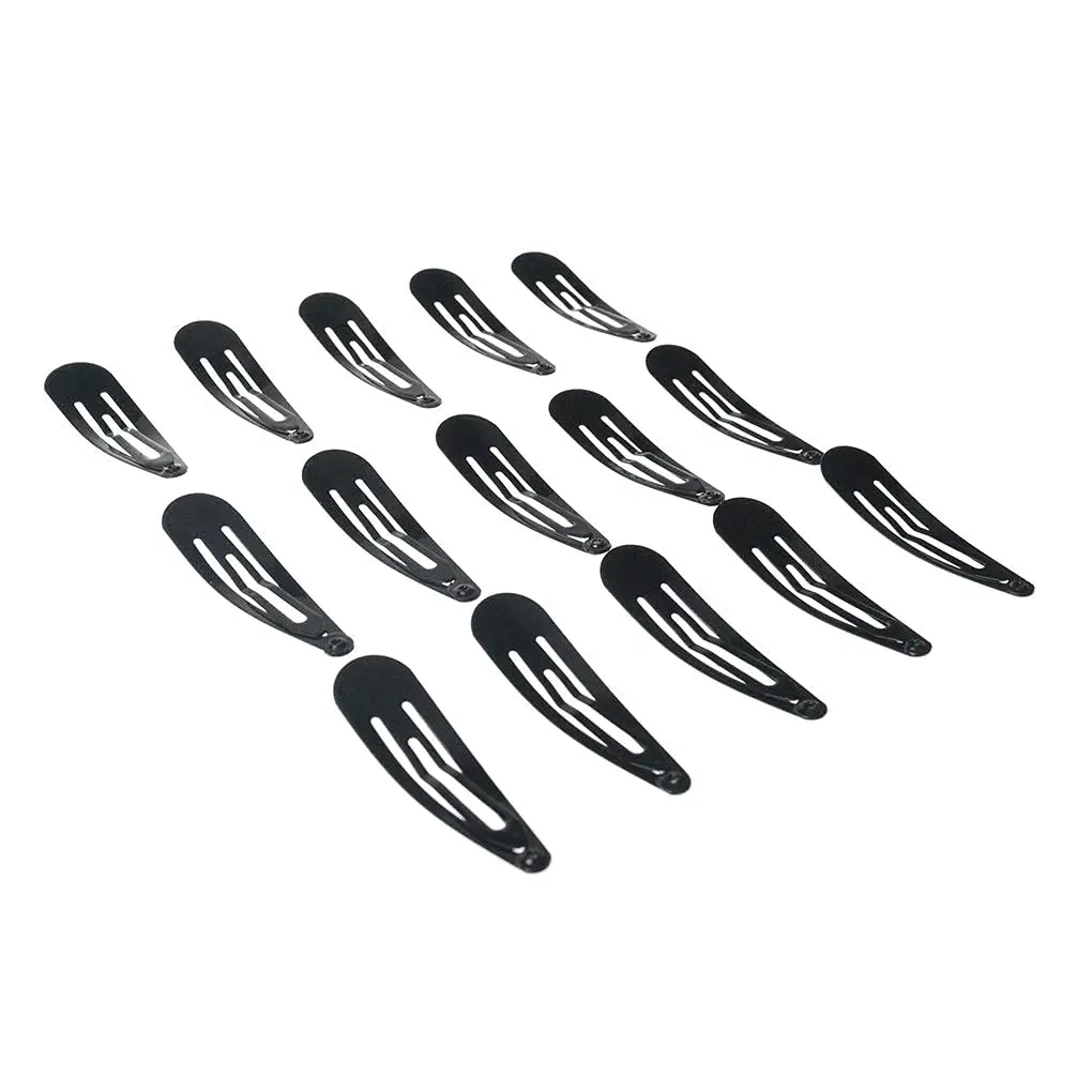 Molans 40 Pack Black 2 Inch Barrettes Women Metal Snap Hair Clips Accessories