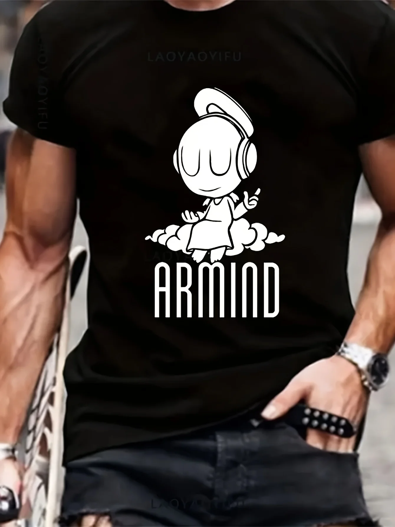 

Модная футболка ARMIN VAN Dj в стиле хип-хоп, уличная футболка ARMIN VAN BUUREN BLAH, мужская повседневная футболка для любителей музыки, топы унисекс