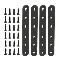4 PCS Flat Straight Bracket Stainless Steel Mending Plate For Wood Metal Repair Joining Bracket For Furniture Wooden