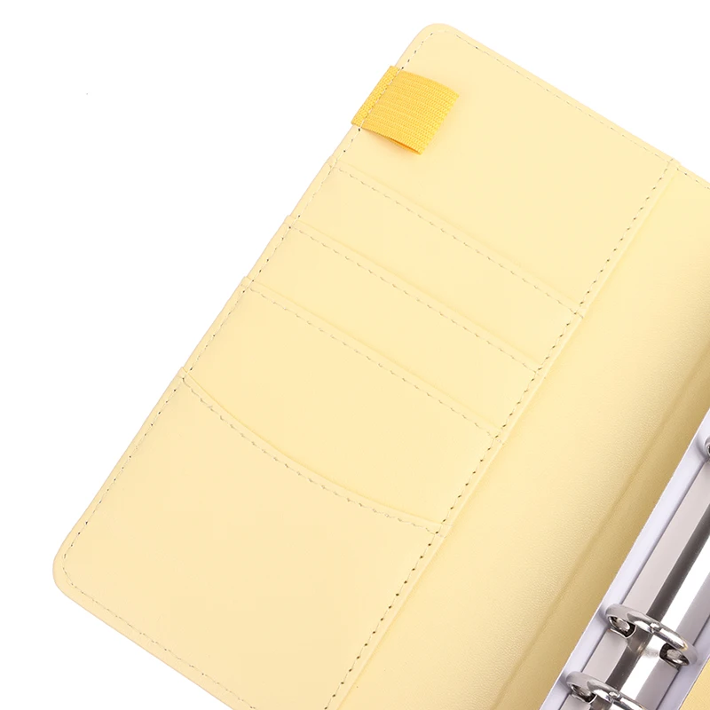 PU Leather Orçamento Binder Notebook, Caixa Envelopes System Set, bolsos, dinheiro Orçamento Saving Bill Organizer, Macaroon, A6