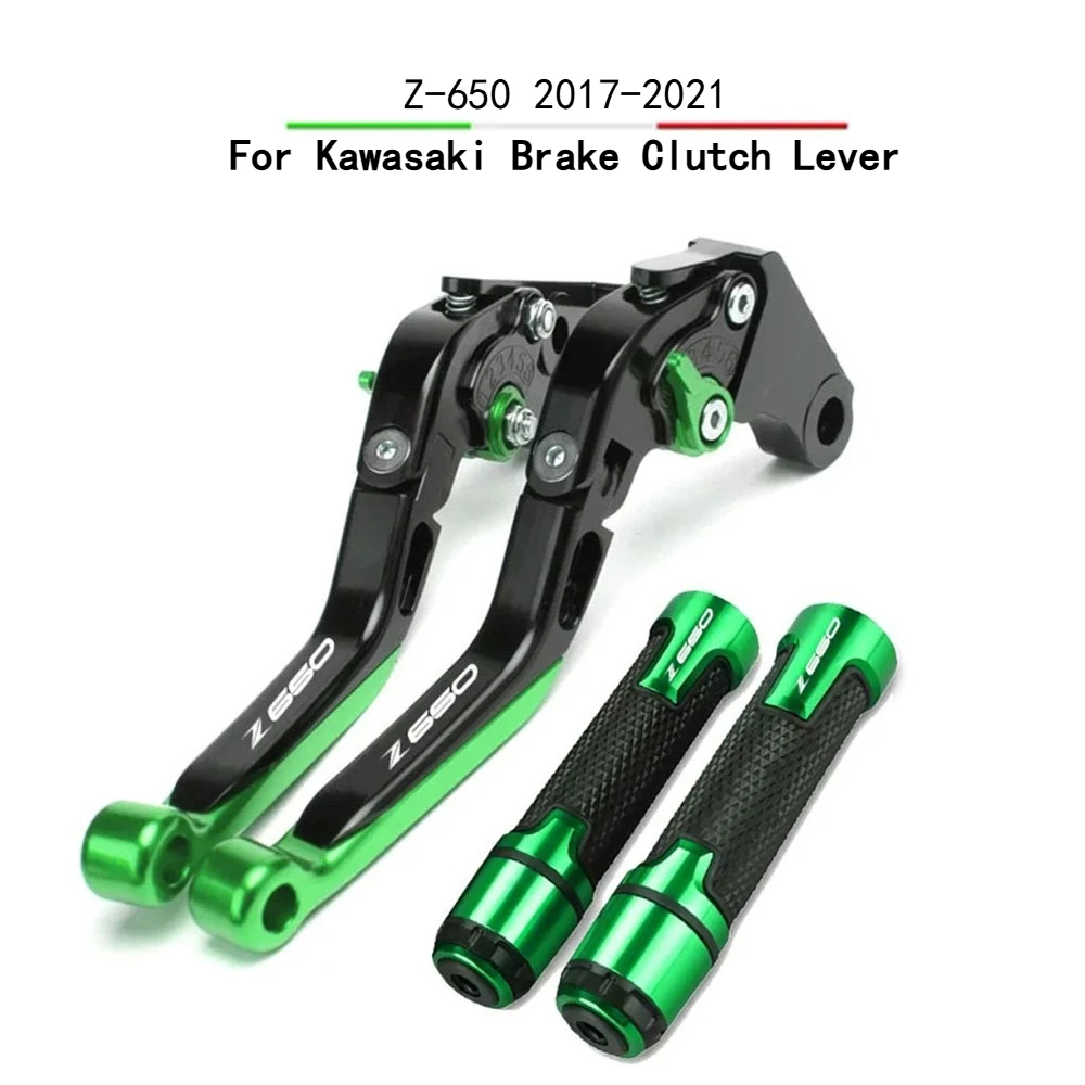 Pour Kawasaki Z650 Z-650 2017 2018 2019-2021 moto CNC levier de frein levier d'embrayage ensemble réglable poignée pliante leviers de protection