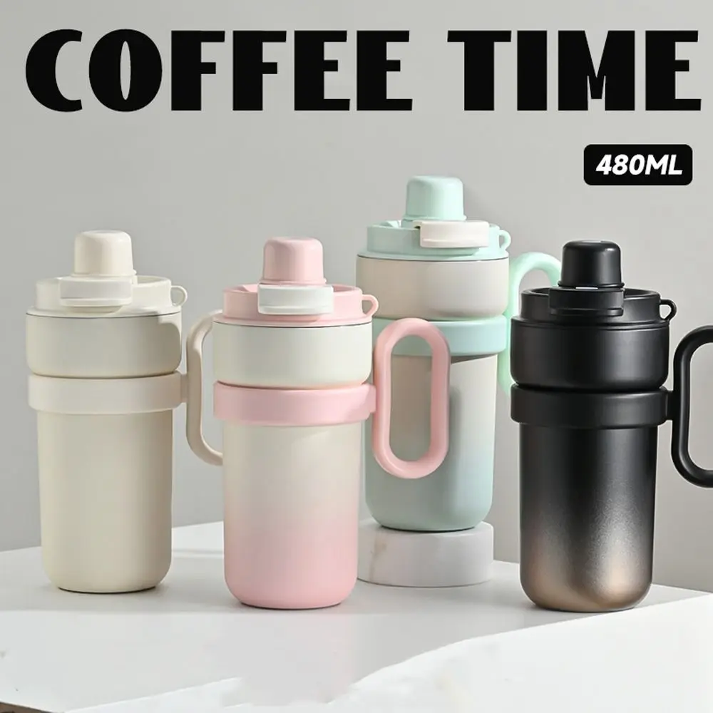 

Gradient Double Drink Thermal Cup Large Capacity with Lid Coffee Cup Stainless Steel Thermos Vacuum Insulated Cup