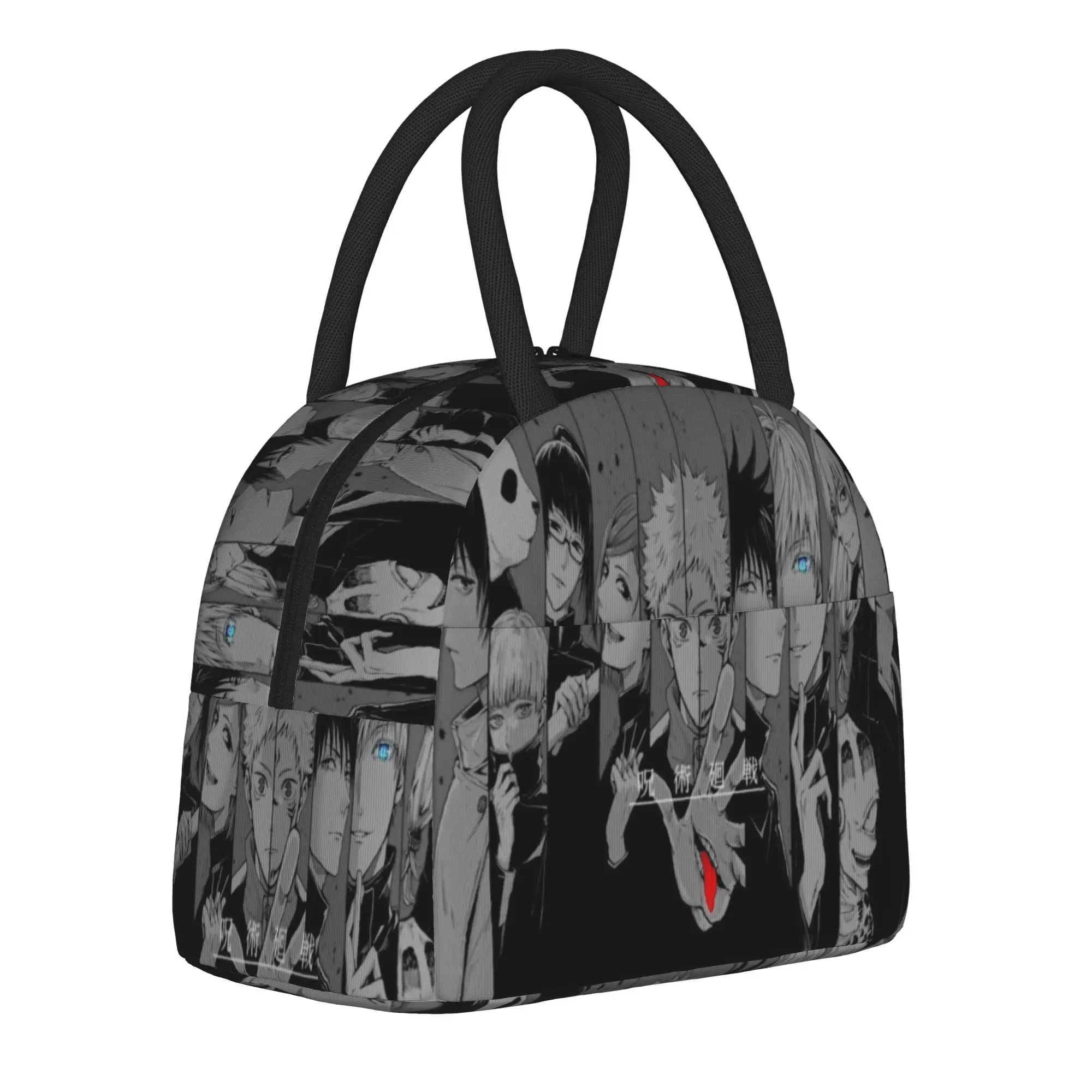 

Jujutsus Kaisens Thermal Insulated Lunch Bag for School Portable Food Bag Men Women Thermal Cooler Food Box