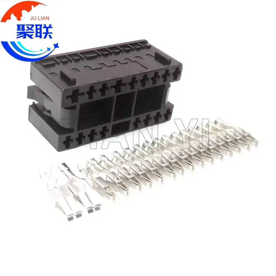 1Set 17Pin Auto Wire Cable Unsealed Connectors With Cables 1J0 972 999 Car Headlight Composite Socket 1J0972999 For VW