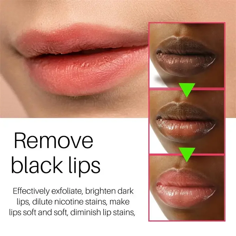 Penghilang Balsem Bibir gelap, masker Gloss pencerah Melanin, minyak pengelupas kulit bersih pelembab produk perawatan Korea Perawatan Kecantikan Kesehatan