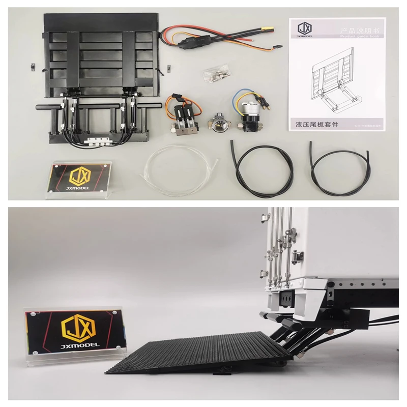 JXmodel 1/14 RC Container Truck Tail Lift Liftgate Board Unloading Tailboard For 1/14 RC Container Truck Parts Accessories