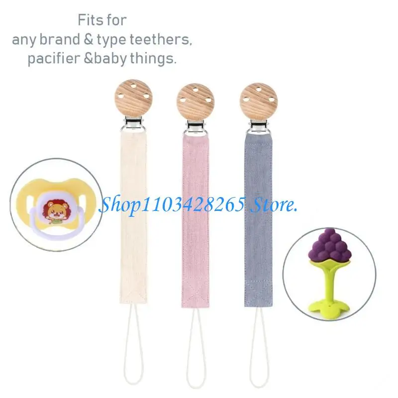 

Pacifier Leashes Baby Pacifier Holder Dummy Chain Fabric Set Pacifier Clip Teething Toy with Clip for Toddlers Kid G2TE