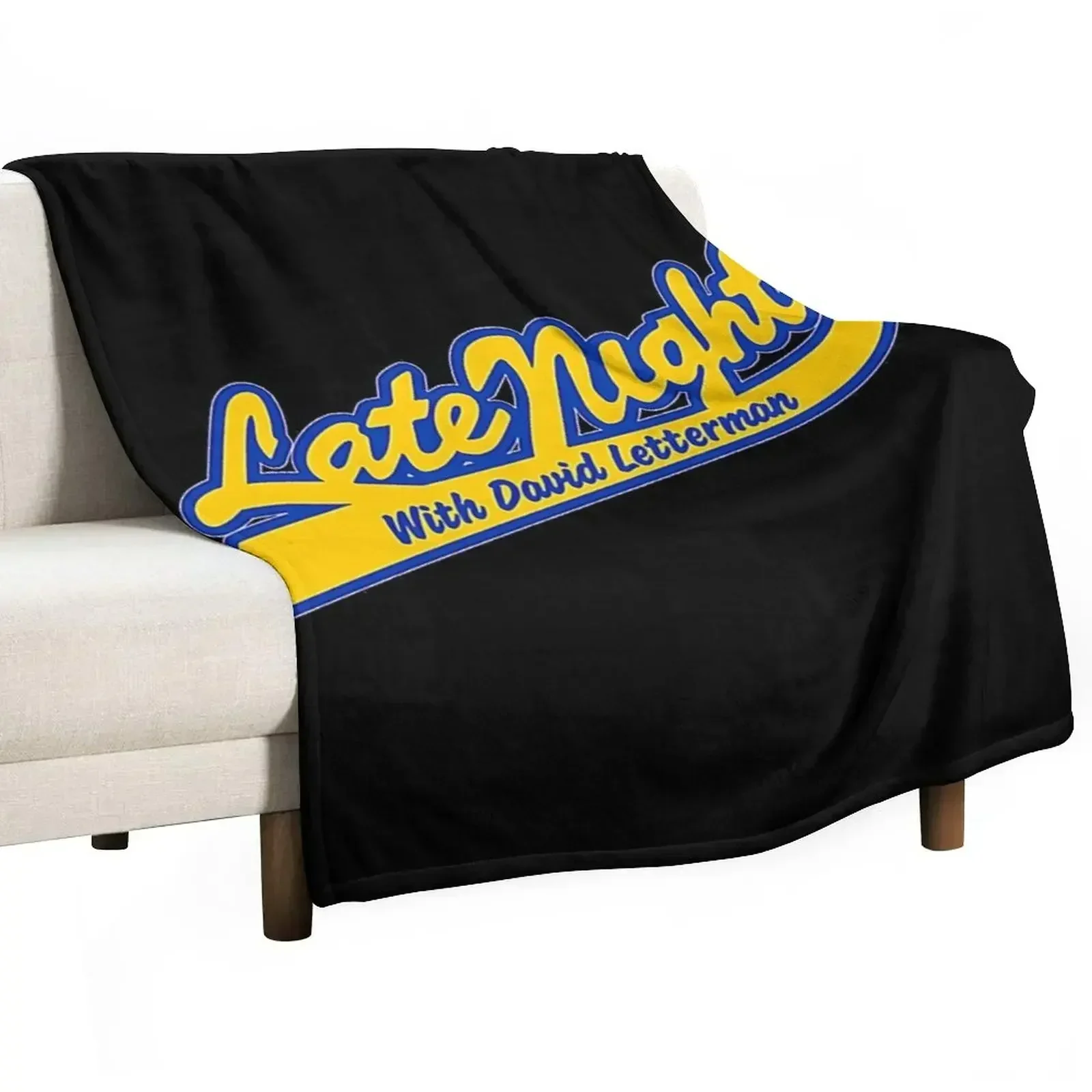 Late Night With David Letterman Shirt Throw Blanket warm for winter Extra Large Throw Flannel Blankets