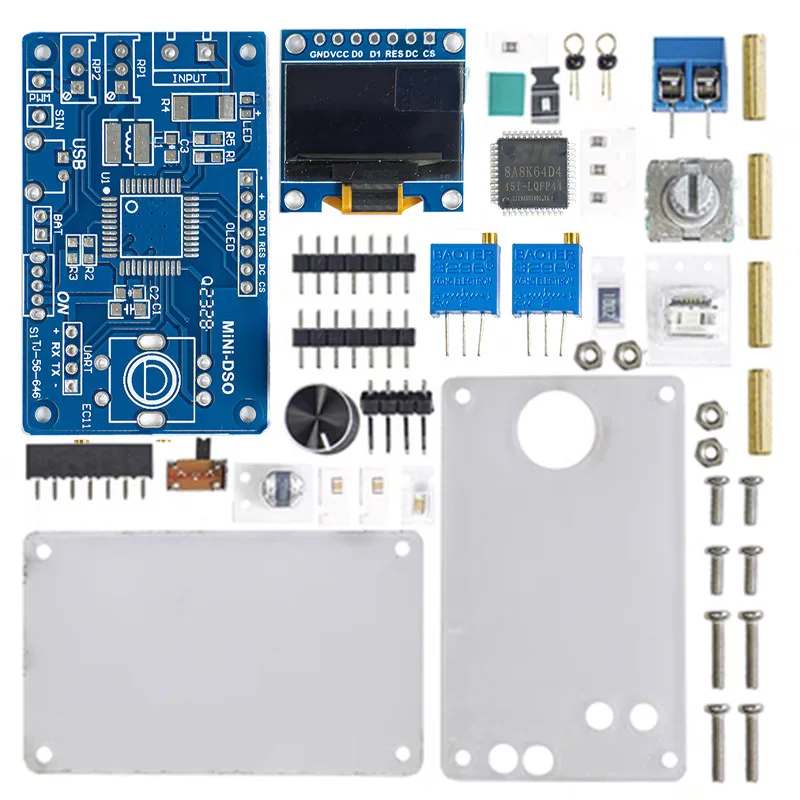 Mini DOS LCD oscilloscope kit STC8K8A single chip microcomputer electronic welding training production parts