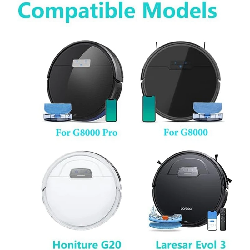 อะไหล่ตัวกรอง HEPA มีแปรงสำหรับ G8000 tikom G8000 Pro สำหรับ G20 Honiture สำหรับหุ่นยนต์ดูดฝุ่น Laresar EVOL 3