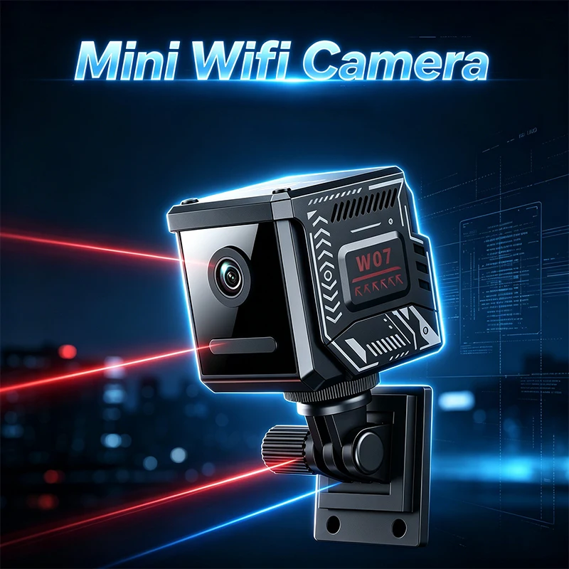 Smart Home Kamera - 1080P มินิไวไฟกล้องมองกลางคืนตรวจจับความเคลื่อนไหวสมาร์ทโฮมในร่มกล้องตรวจสอบความปลอดภัยเว็บแคมไร้สายบันทึกวิดีโอกล้อง