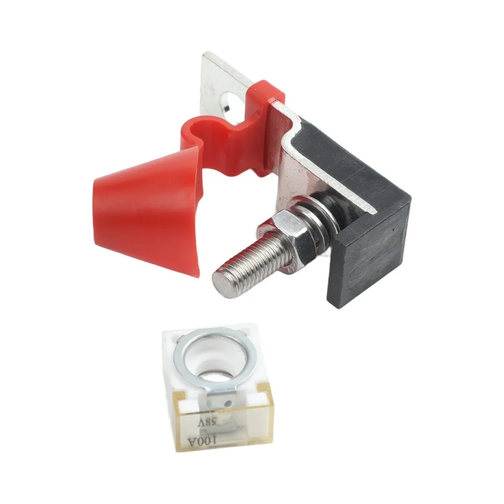 Fuse Base M8 Terminal Mount Fuse Block 100/150/200/250/300A 58V Water for proof Fuse Battery Terminal Ring-shaped Waterproof