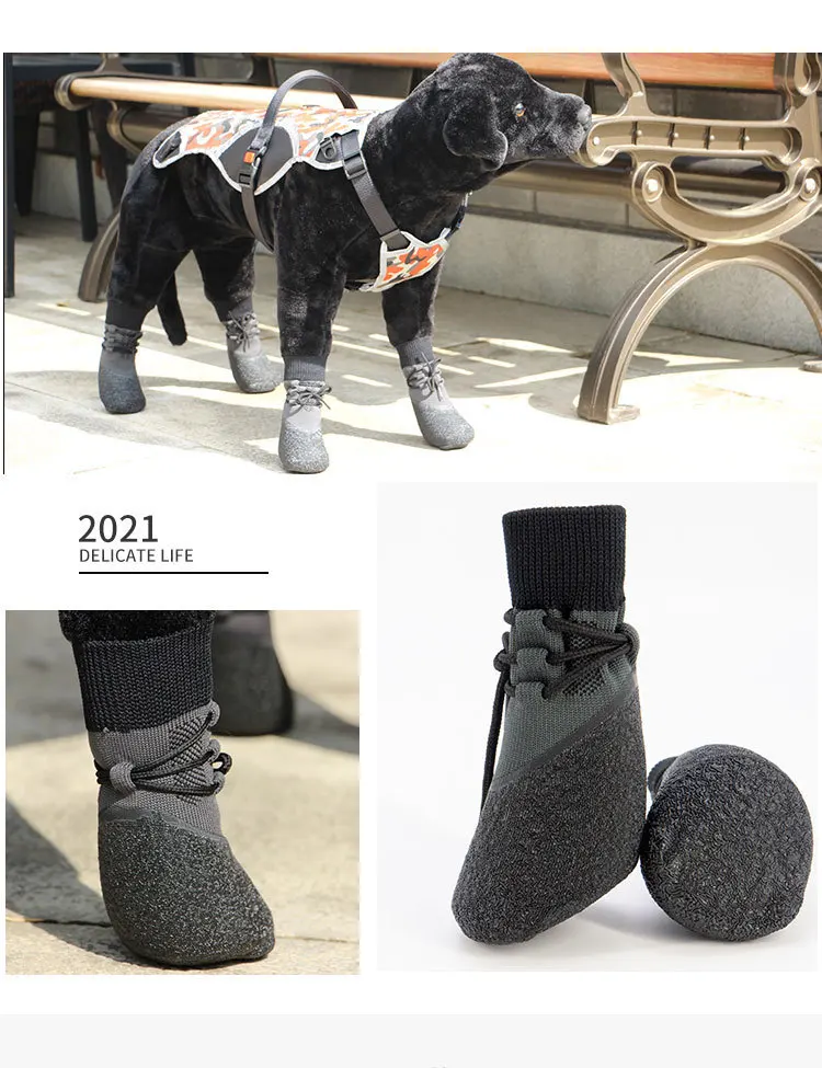 

Winter Dog Shoes Antifreeze Snow Boots, Non-Slip Waterproof Dog Paw Protectors for Small Medium Large Dogs