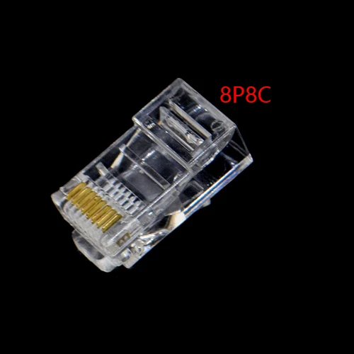Conectores de extremidade do cabo de cristal, tomadas de telefone, conector Internet, 4Pin, 6Pin, 8Pin, RJ9, 4P4C, RJ11, 6P4C, 6P6C, RJ45, 8P8C, 20Pcs