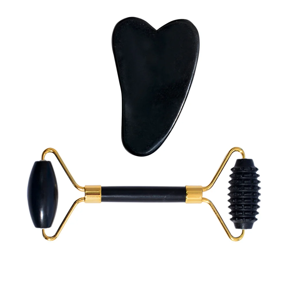 2 قطعة مدلك الوجه المحمولة حجر السج لمسة مريحة لصالونات التجميل استخدام مدلك الوجه أدوات تدليك الوجه