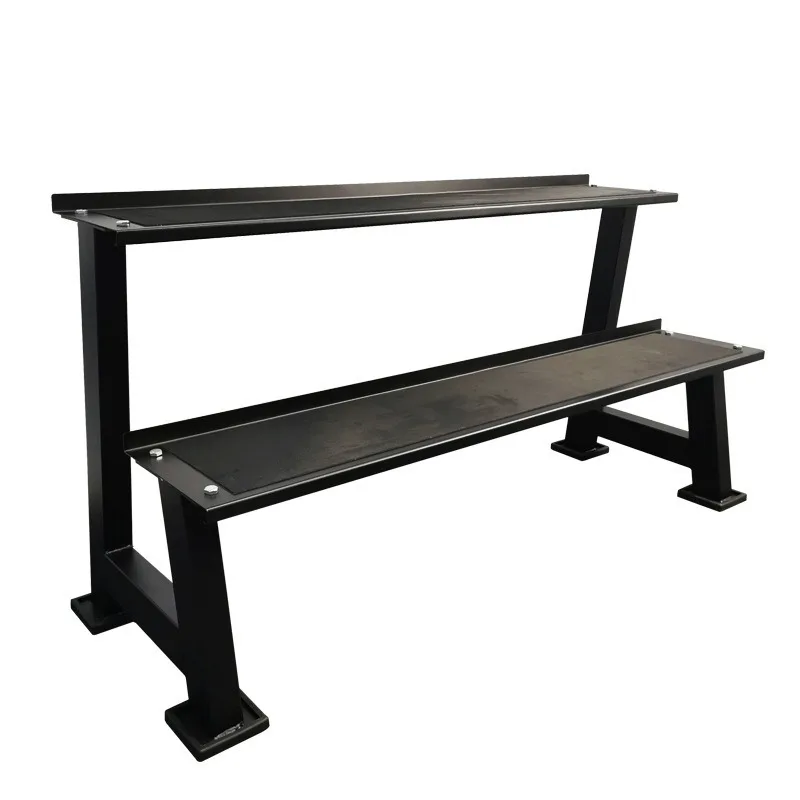 Multifunktionales doppelschichtiges Kettlebell-Rack, Platzierungsgestell für private Fitnessstudios, Kettlebell-Rack 2. Etage
