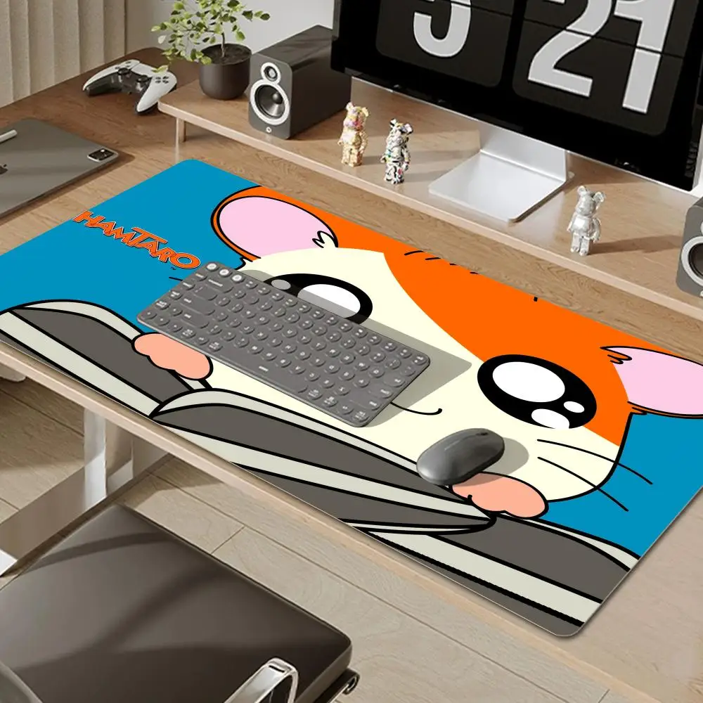 cute hamster h-hamtaro Mousepad Computer Laptop Gamer Pad PC Gaming Accessories Desk Mats