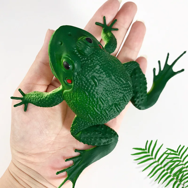 

Children Stress Relief Toys Simulation Sound Frog Toys Creative Squeeze Sound Plastic Frog Cognitive Model Spoof Toys