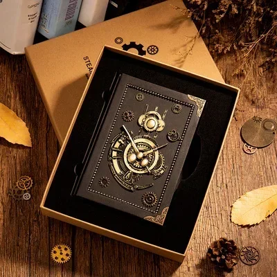 유럽 ​​복고풍 노트북 성격 크리 에이 티브 노트북 Steampunk 핸드 북 루스 리프 레트로 핸드 북 메모장 가죽 일기