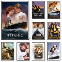 Titanic Classic Love Story Movie Poster Retro Canvas Prints Painting Aesthetic Wall Art Pictures for Living Room Home Decor Gift