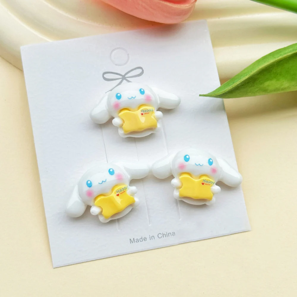 10 قطع لطيف سانريو سينامورول سلسلة الراتنج DIY اكسسوارات جراب هاتف ثقب الأحذية إكسسوارات الشعر DIY المواد