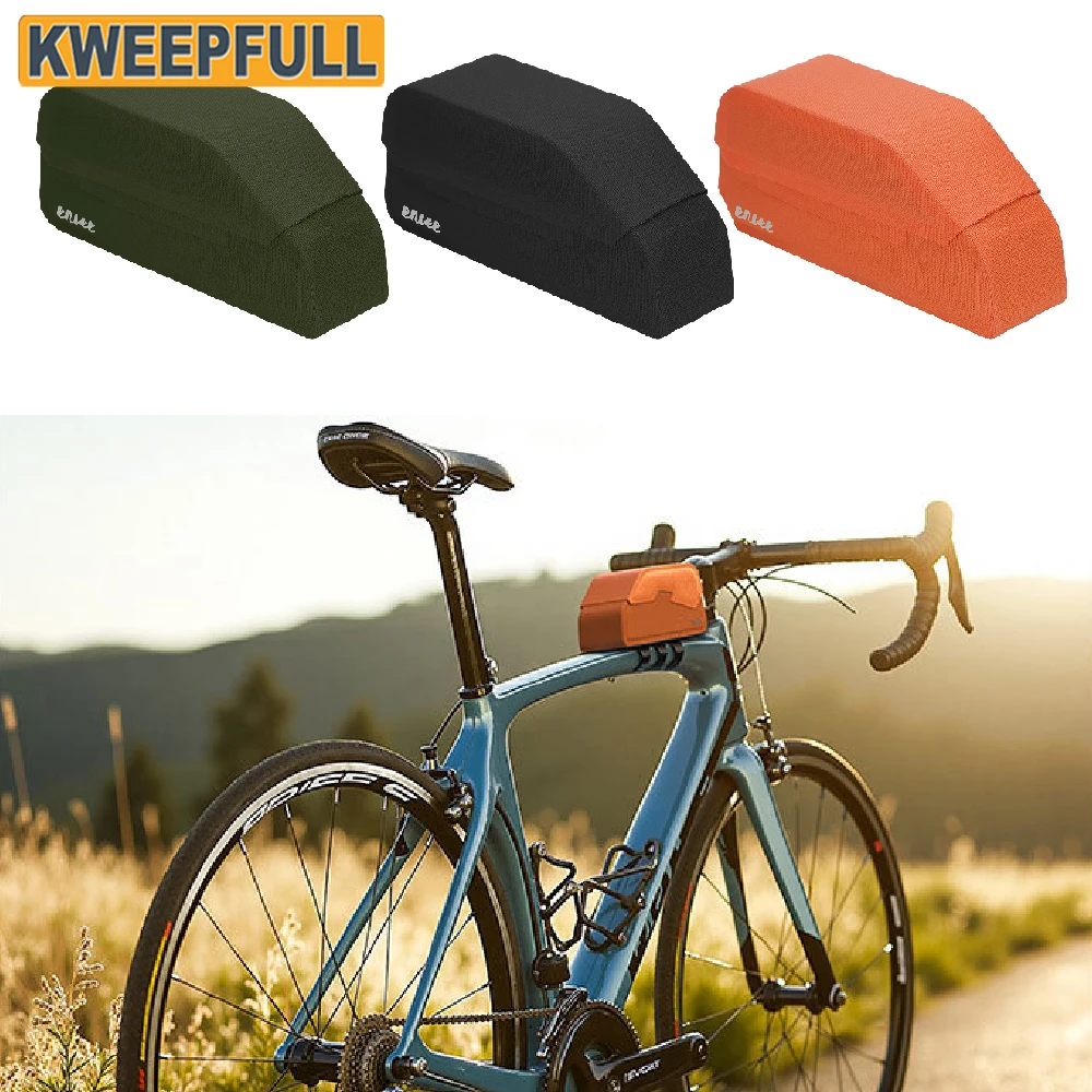 

1PC Waterproof Bike Top Tube Bag with Magnetic Buckle Lock, Portable Front Frame Storage Pouch for Cycling
