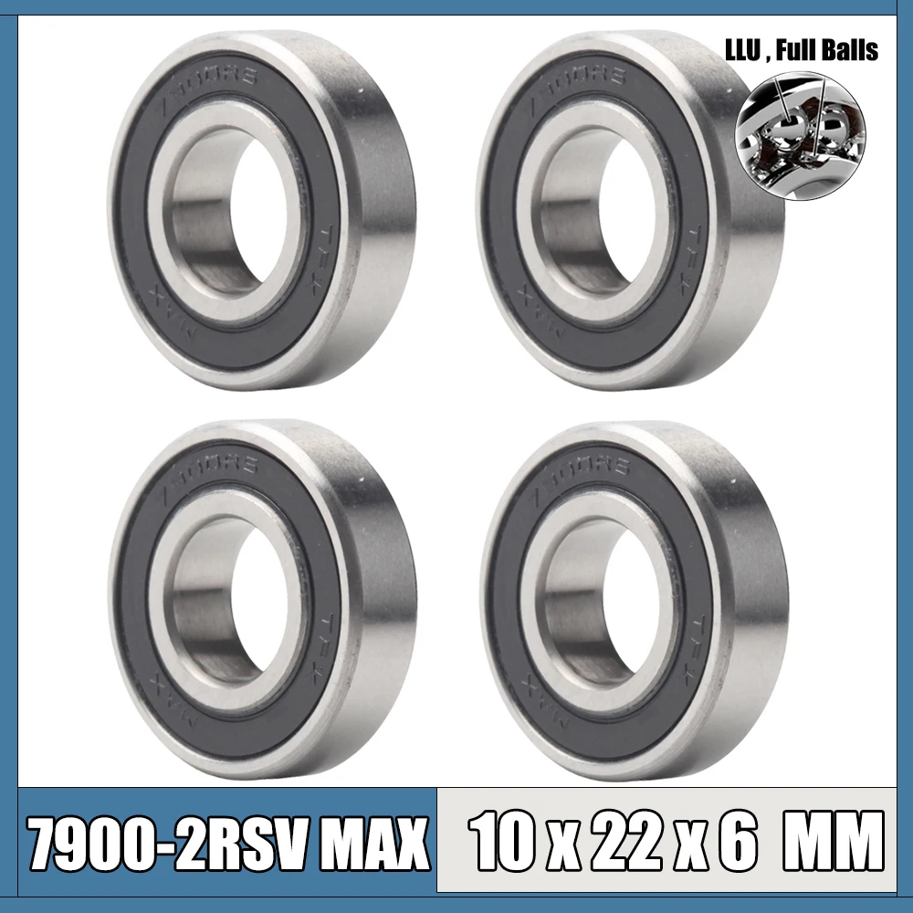 7900-2RSV MAX Bearing 10*22*6mm ( 1 PC ) Full Balls Bicycle Frame Pivot Repair Parts 7900 2RS RSV Ball Bearings 7900-2RS