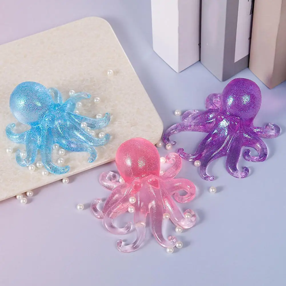 Squishy Ocean Octopus Squeeze Fidget Toy Simulation Stress Relief Slow Rebound Toy Can Be Stretched Sensory Decompression Gift