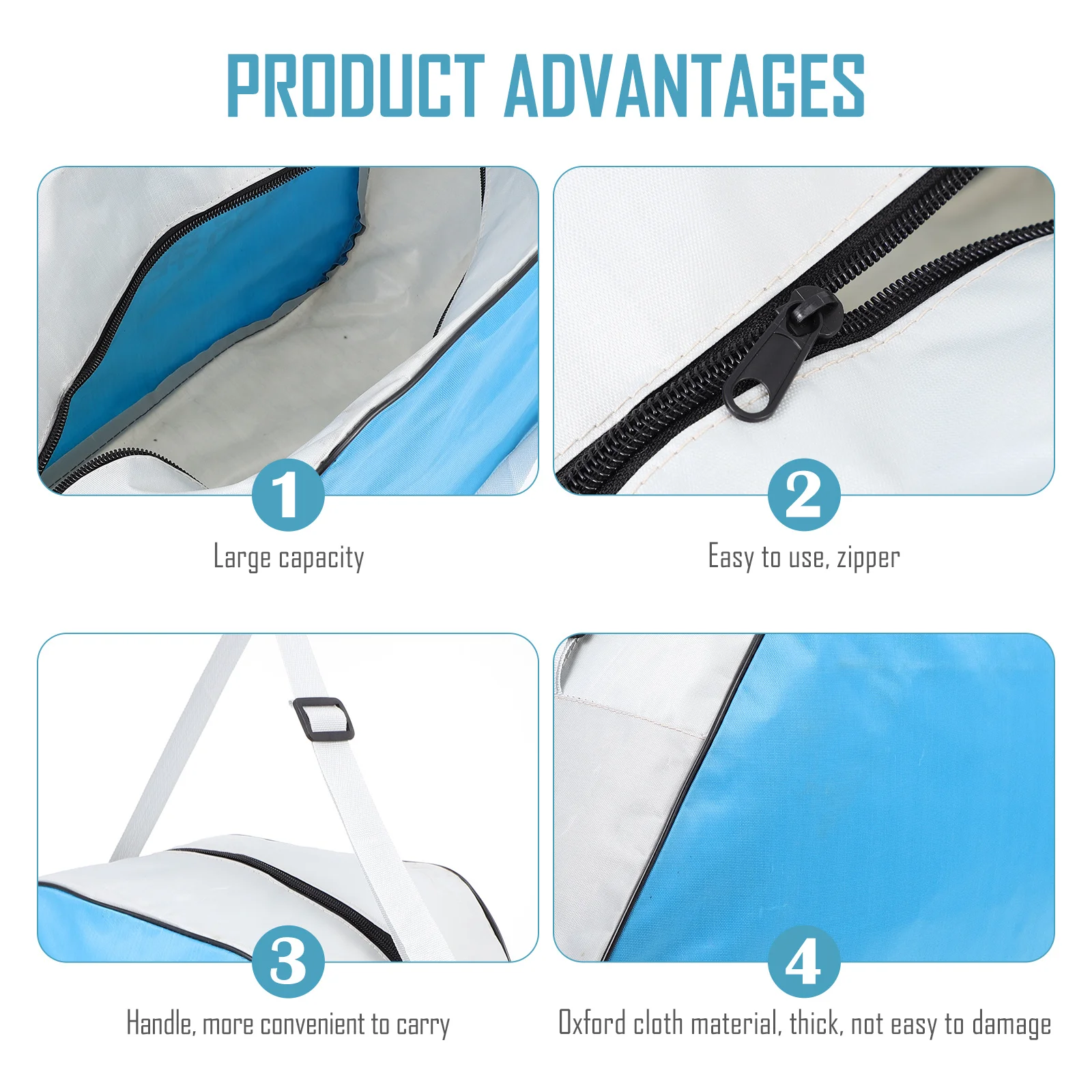 حقيبة تزلج شديدة التحمل من قماش أكسفورد، حقيبة تزلج متعددة الوظائف مقاومة للماء، تصميم مدمج للسفر في ملحقات التزلج #1