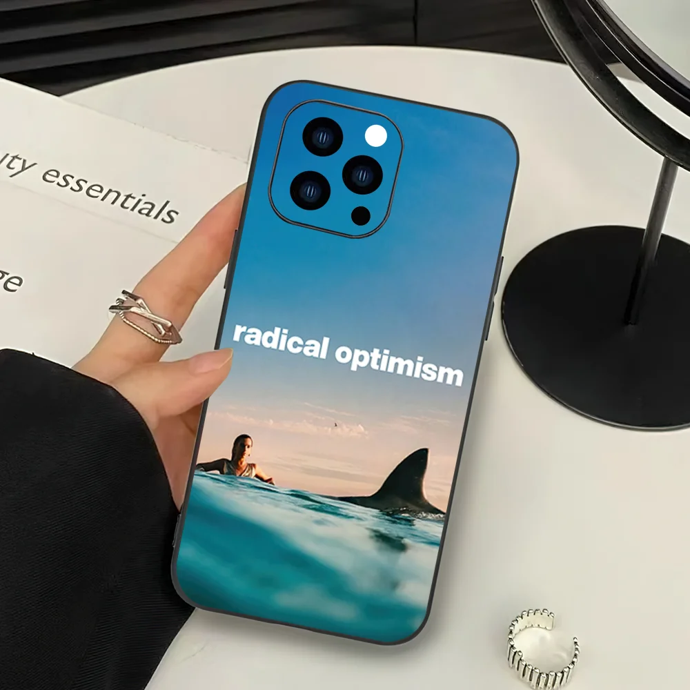 D-Dua Radical Optimism L-Lipa Phone Case For iPhone Mini 11 12 13 Plus Pro Max 14 15 XR XS Black Shell