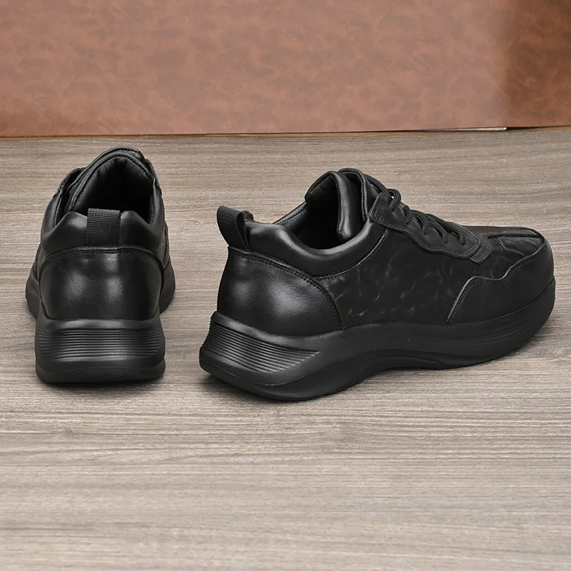 نمط جديد أحذية من الجلد الطبيعي الرجال عادية المسنين أبي أحذية رياضية في الهواء الطلق رياضي المشي رياضة الجري مريحة خفيفة الوزن #5