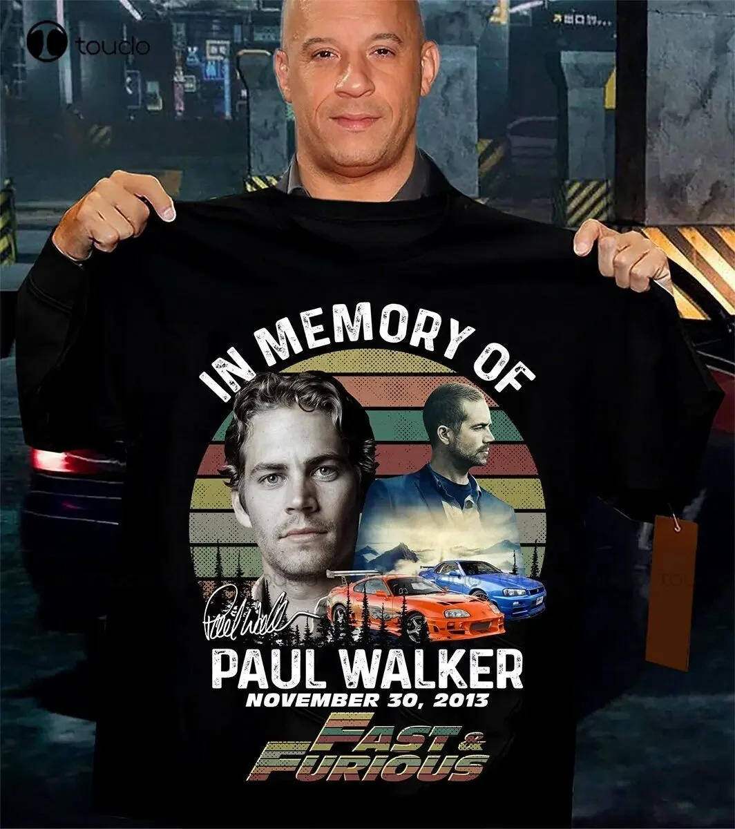 In Memory Of Paul Walker 2013 Fast & Furious Movie Tee Shirt Shirts For Men With Designs Digital Printing Tee Shirts Custom Gift