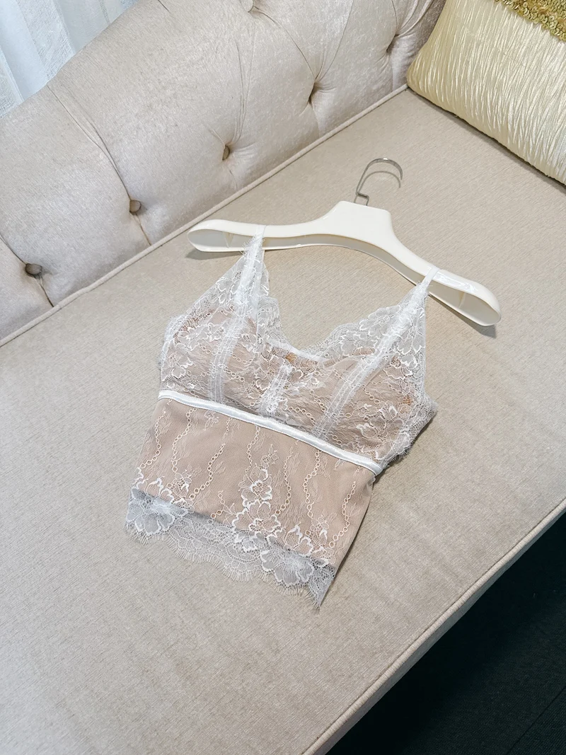 Blusa Casual de Renda para Uso Interno e Externo, Csa  de Manga Longa Branca Leve e Solta para Mulheres