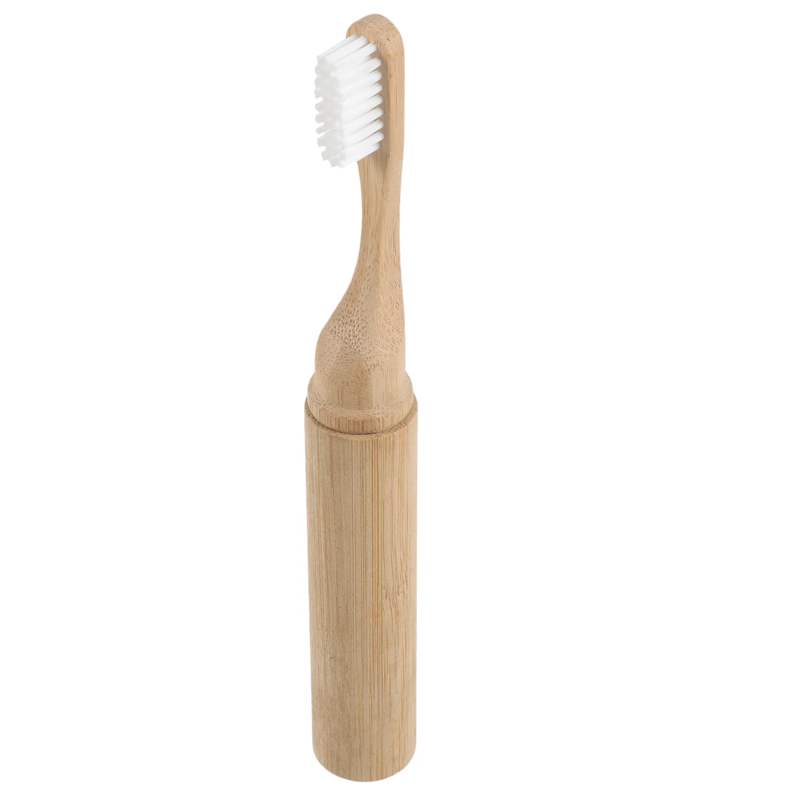 Folding Bamboo Toothbrush Portable Khaki Travel Soft Bristles Separate Toothbrushes Adult Men Women Kitchen Accessories Eco