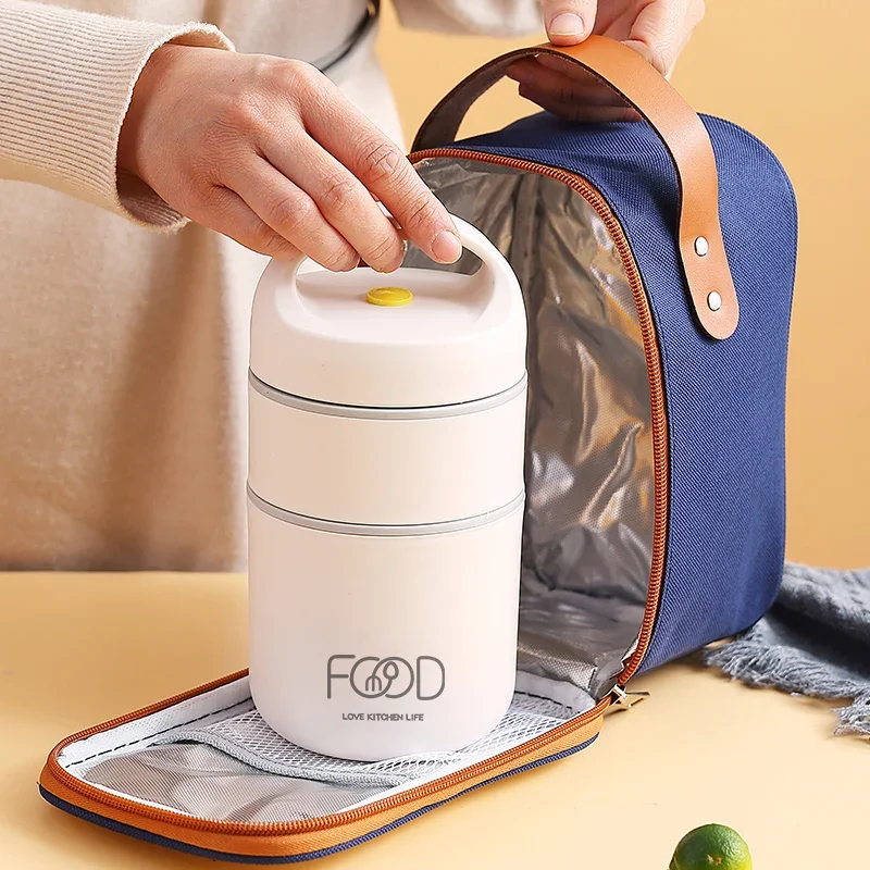 Thermal Lunch Box Stainless Steel Vacuum Food Containers Insulated Thermos Lunch Bag Soup Food Warmer Bento Lunch Box for Kids