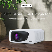 PANDA Projector Support 4K 900 ANSI Android 13.0 Auto Focus/Keystone Native WiFi 6 PF05 Proyector 1920*1080P Smart Outdoor Movie