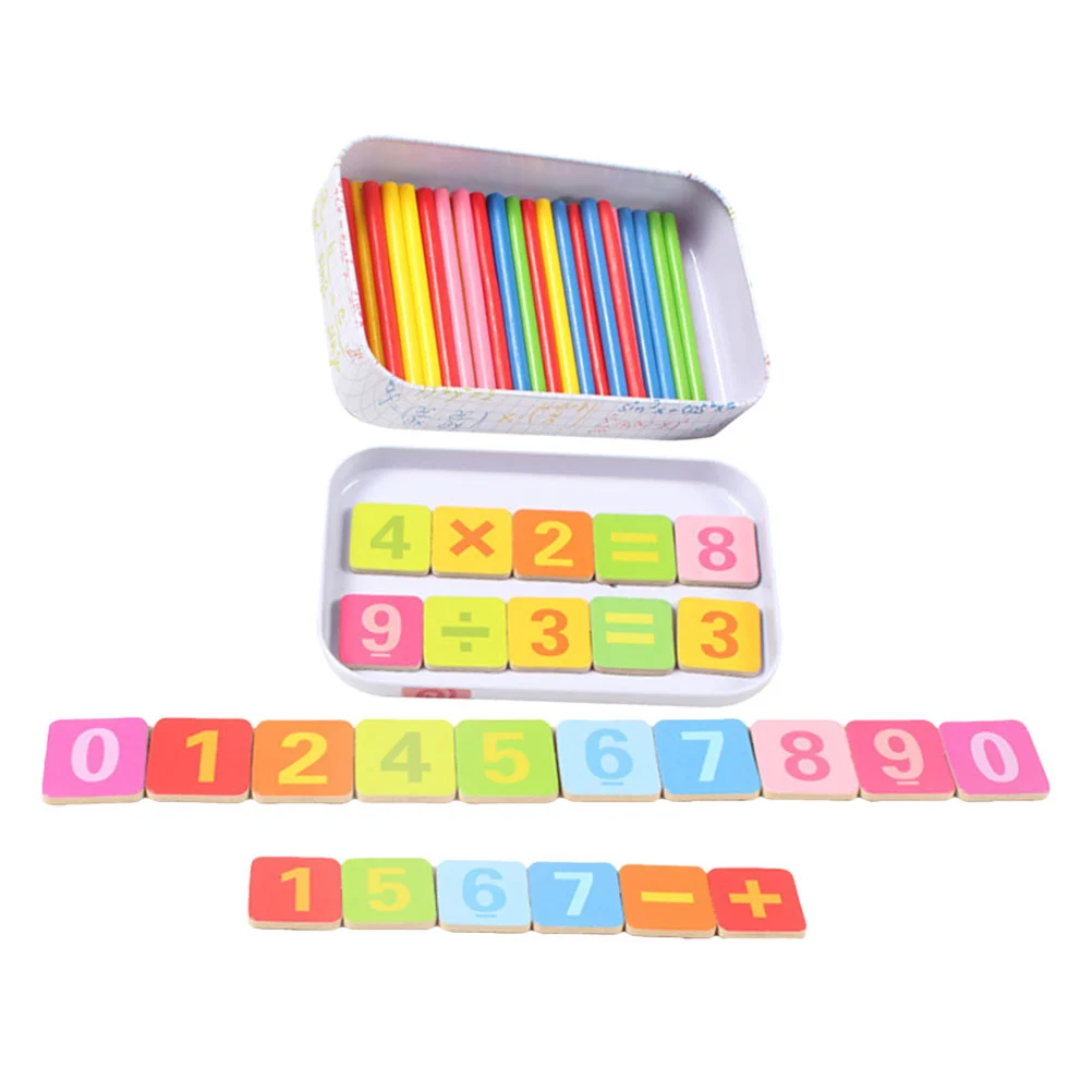 Toy Counting Stick Number Rods Wooden Math Sticks Toys for Kids Arithmetic Teaching Aid Colorful Children Games