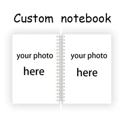 Cahier à spirales A5 personnalisé pour bricolage, impression 3D de photos, carnet de notes personnalisé, couverture personnalisée, personnalisation d'images, nettoyage d'écriture