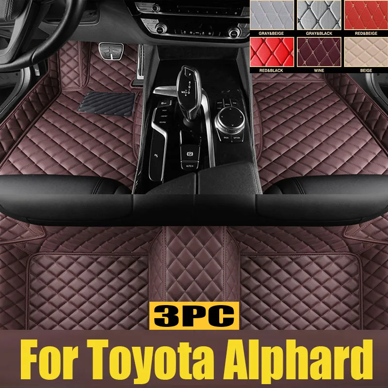 

For Toyota Alphard AH30 2015-2021 RHD Auto Car Floor Mats All-Weather Foot Mat Odorless Pad Waterproof Tray Interior trunk mat