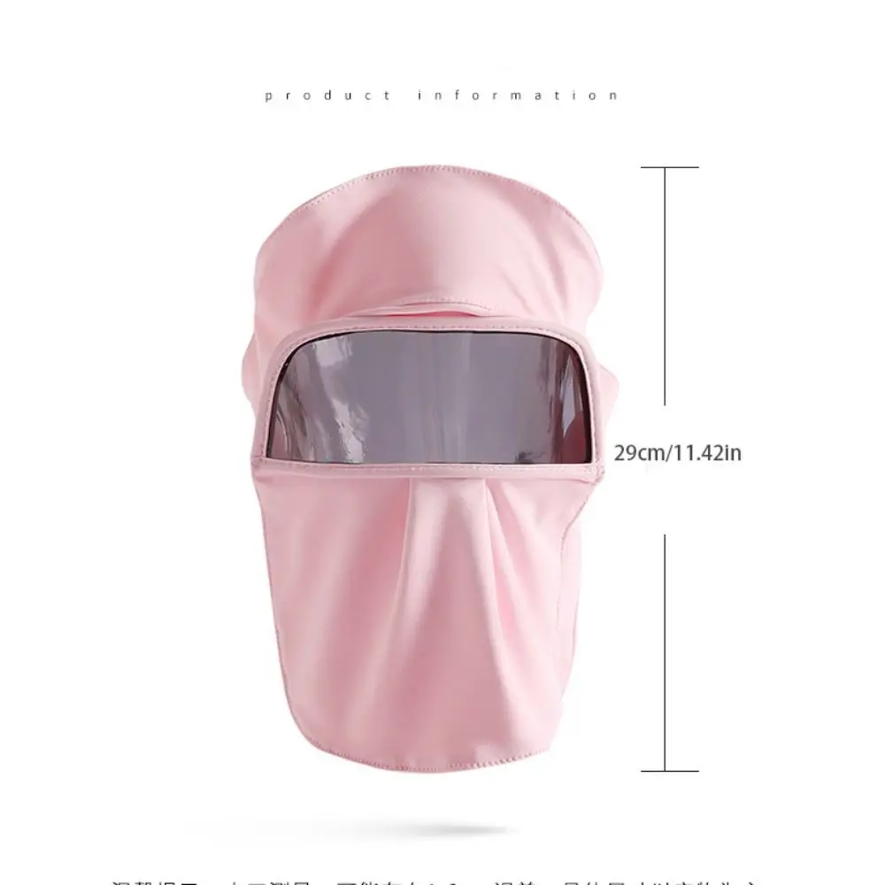 Dünner Sonnenschutz-Gesichtsschal, Eisseidenmaske, Sommer, einfarbig, Sonnenschutzmaske, Gesichtsmaske, Sonnenschutz-Schleier, Gesichtsbedeckung für Damen/Mädchen