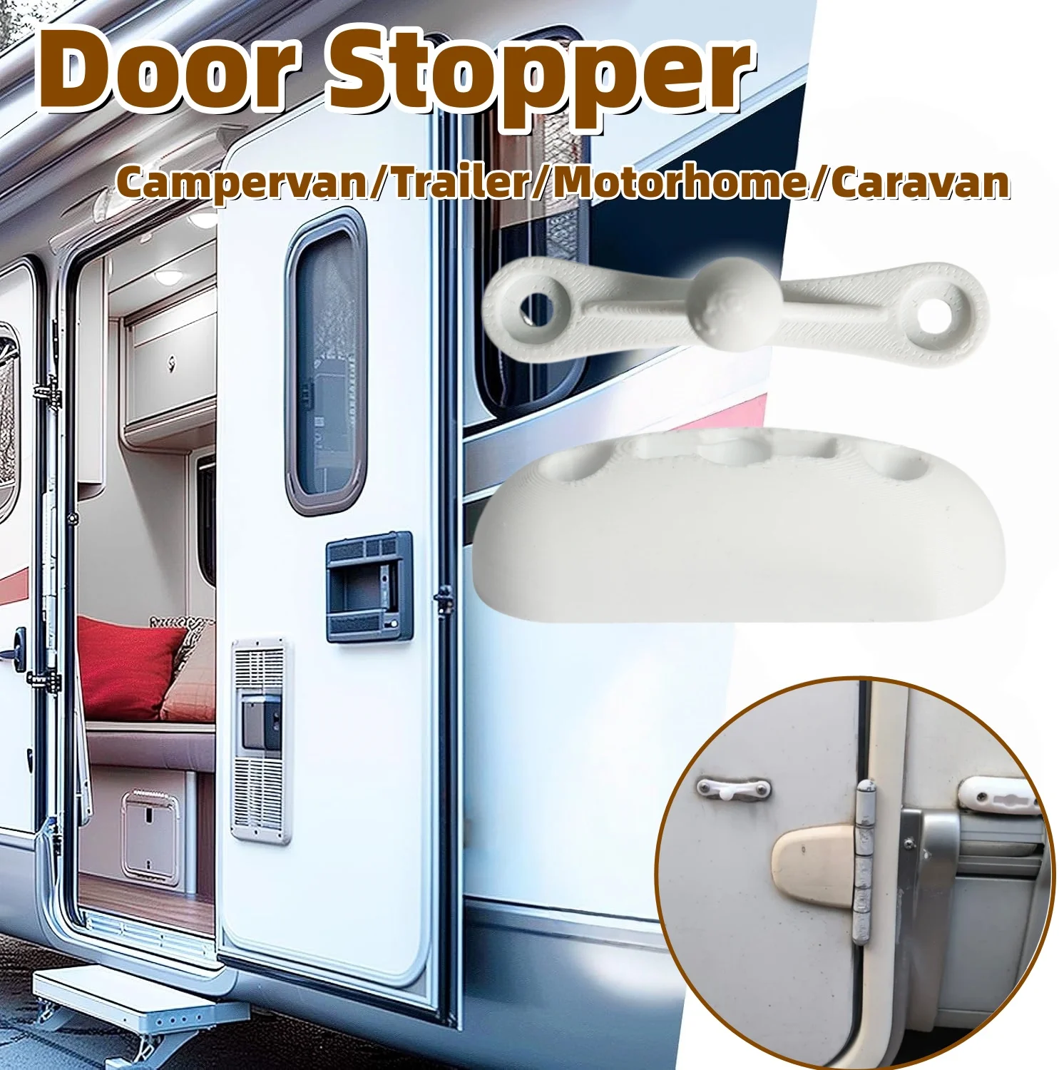 

RV Door Catch Storage Cabinet Door Holder Fixing Clip Sturdy Door Stopper For Camper Trailer Motorhome RV Accessories