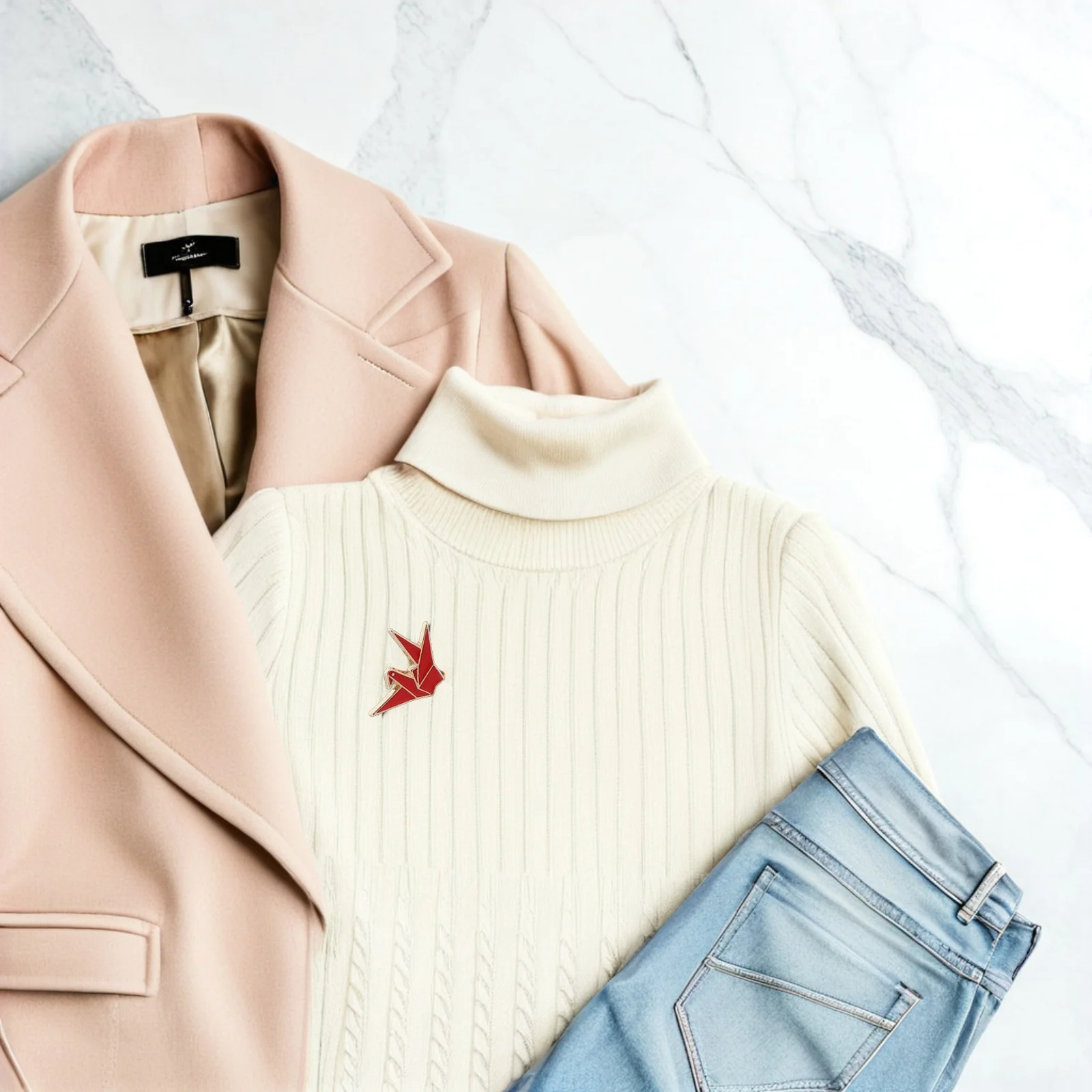 

10Pcs Origami Crane Lapel Pin Decorative Alloy Brooch Cute Badge for Women Girls Backpacks Versatile Brooch Cute