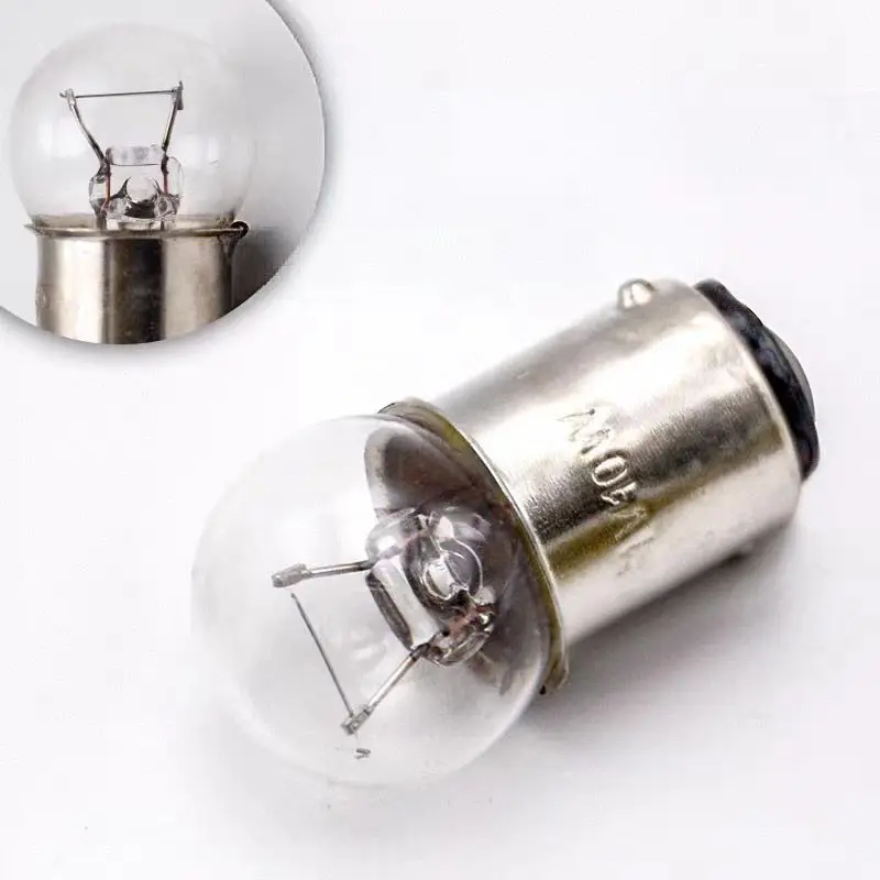 HoneyFly 10pcs B15 Indicator Lamp Bulb 6V/12V/24V/36V 5W/10W BA15S/BA15D  G18 Incandescent Tungsten Wire Lighting Instrument