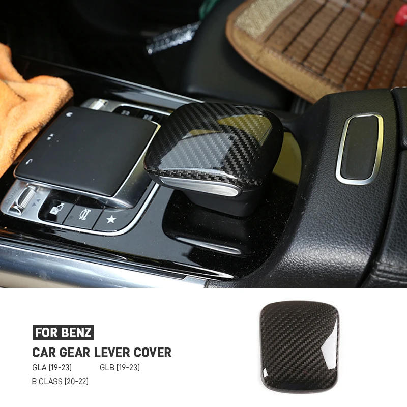 

Carbon Fiber Car Gear Shift Knob Head Decoration Cover Trim Sticker For Mercedes Benz B Class GLB GLA W247 X247 H247 2019-2023
