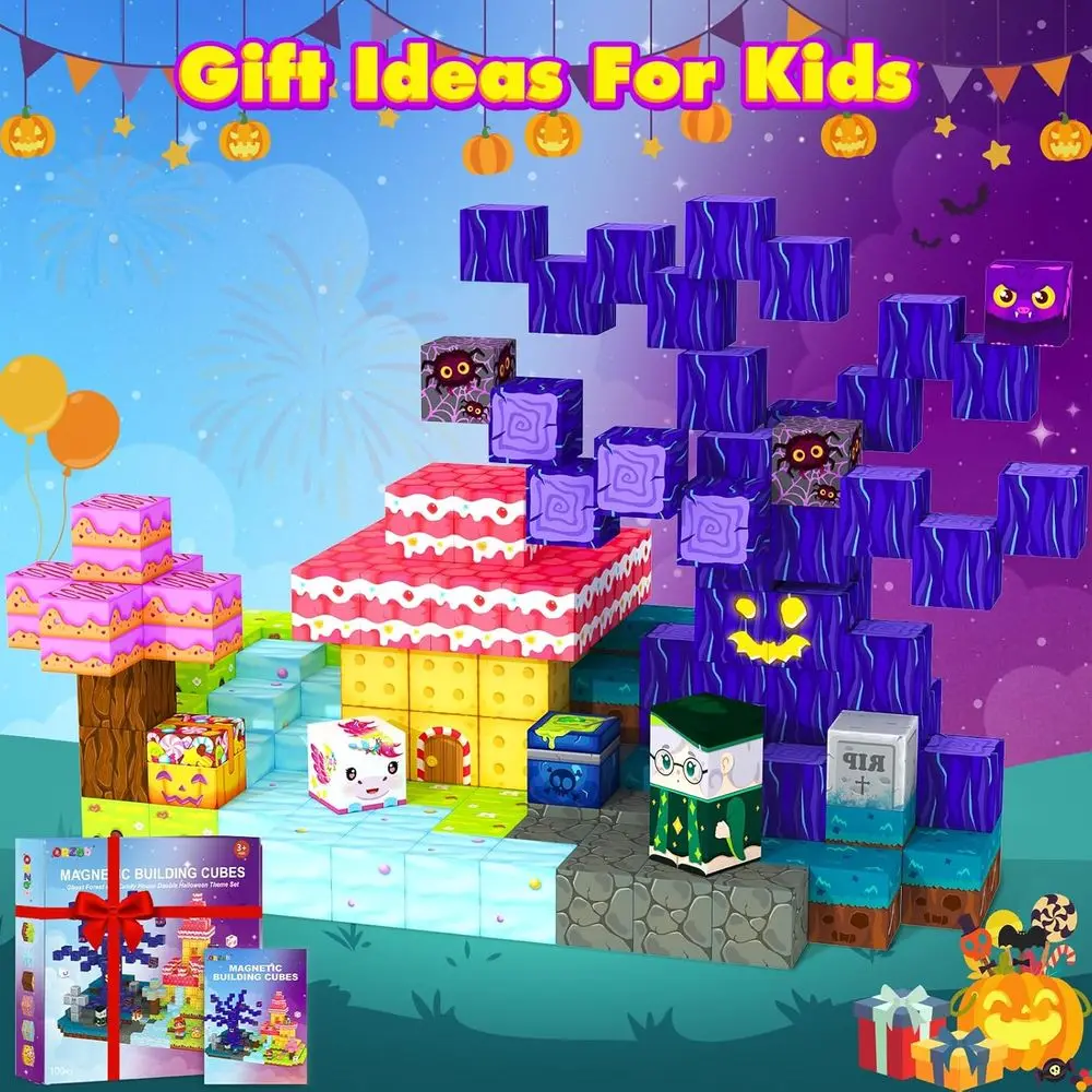 子供向け磁気ブロック：モンテッソーリ玩具＆感覚ゲーム、3歳から13歳に最適、ハロウィンや誕生日プレゼントに最適