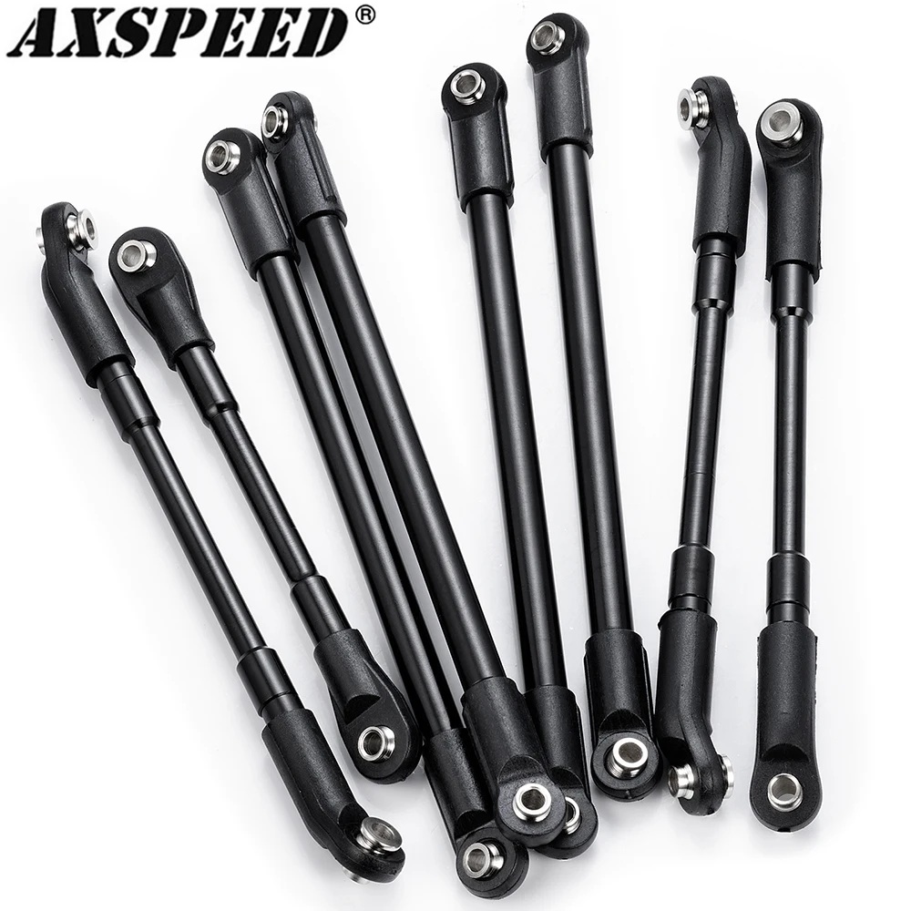 

AXSPEED 8PCS Aluminum Alloy Upper Lower Link Rod Kit Sturdy Vehicle Linkage for 1/10 RC Crawler Car D90 Upgrade Parts